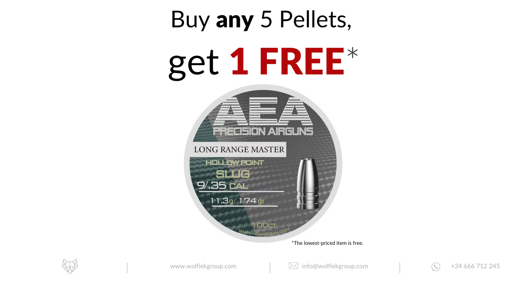 AEA Exact Slug Heavy (+) Hollow Point · Cal .35 (9mm) · Weight 11.3g (174gr)